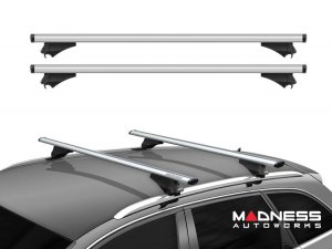Alfa Romeo Stelvio Roof Rack Cross Bars - for models w/ factory roof rails - Silver
